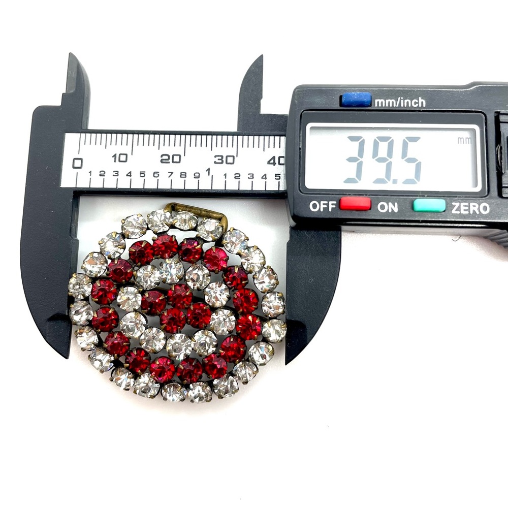 Victorian Ruby Rhinestone Buckle - image 7